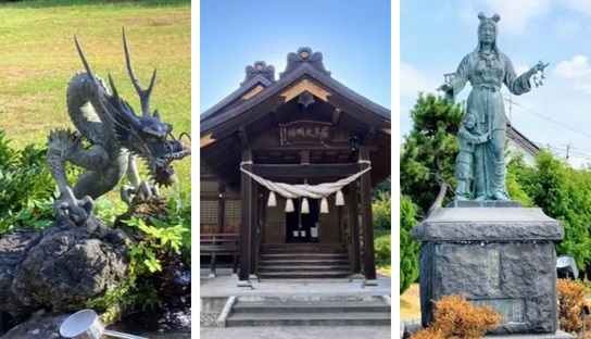 居多神社・奴奈川姫の像