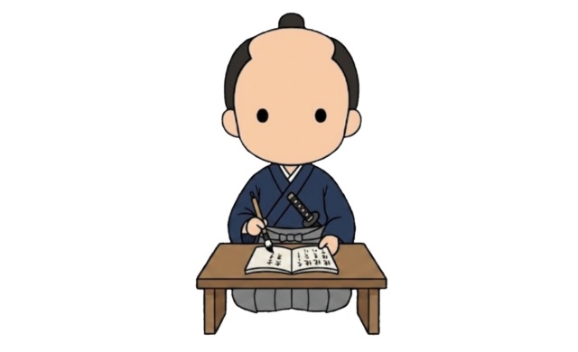 日記を書く著者