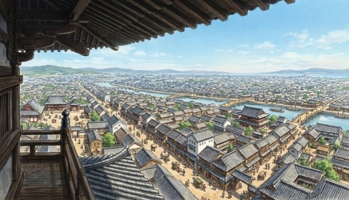 大坂天王寺からの町の景色