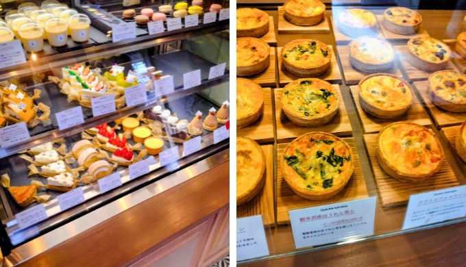 ショーケースのキッシュ